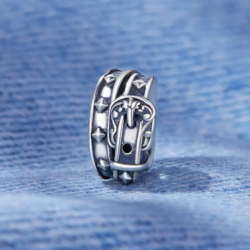 (image for) Pandora Style Retro Belt Charm - SCC2568 - View 2