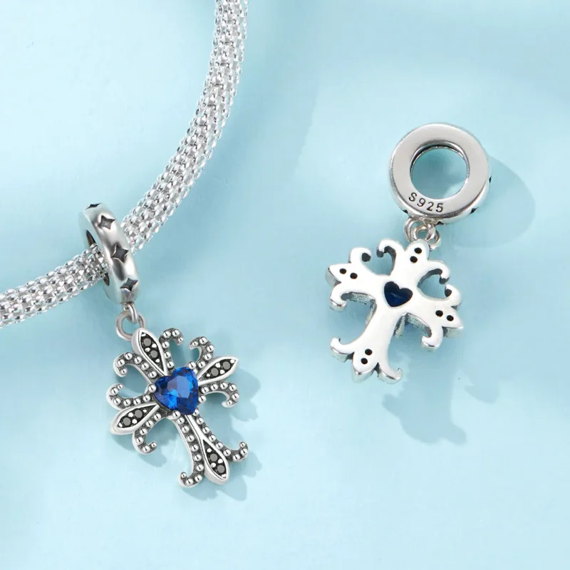 (image for) Pandora Style Retro Cross Dangle - SCC2643 - View 4