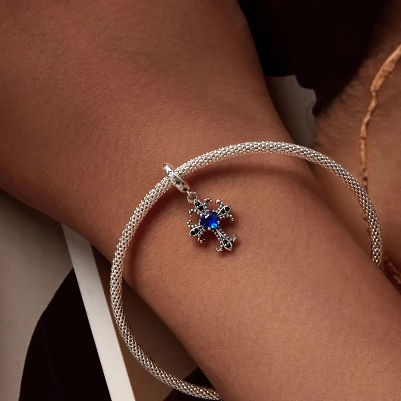 (image for) Pandora Style Retro Cross Dangle - SCC2643 - View 6