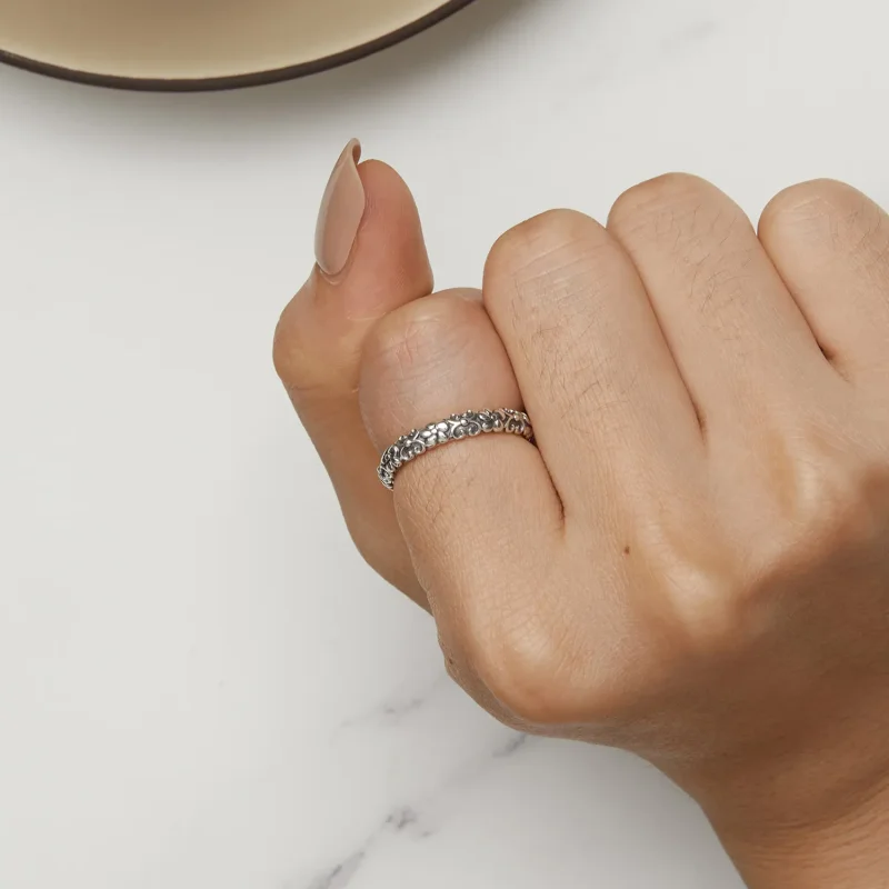 (image for) Pandora Style Retro Pattern Ring - SCR958 - View 6