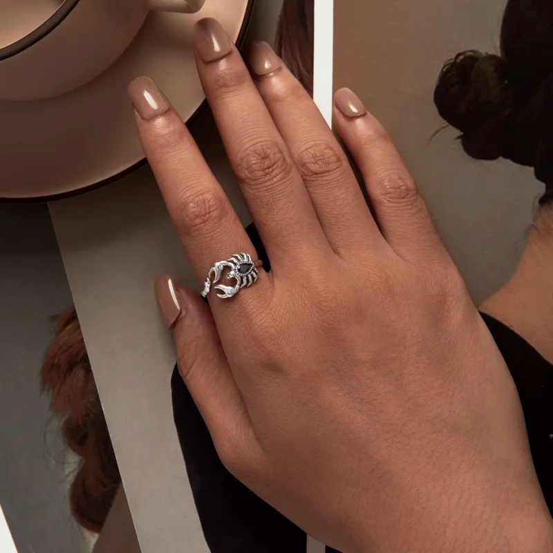 (image for) Pandora Style Retro Scorpion Open Ring - SCR974-E - View 5