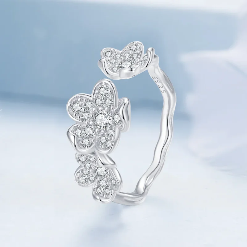 (image for) Pandora Style Ring Full of Flowers - BSR447 - View 2