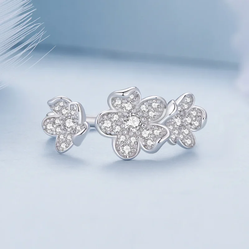(image for) Pandora Style Ring Full of Flowers - BSR447 - View 3