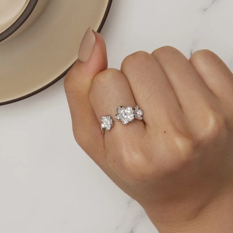 (image for) Pandora Style Ring Full of Flowers - BSR447 - View 6