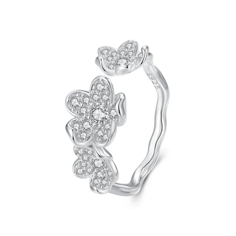 (image for) Pandora Style Ring Full of Flowers - BSR447 - Product Image