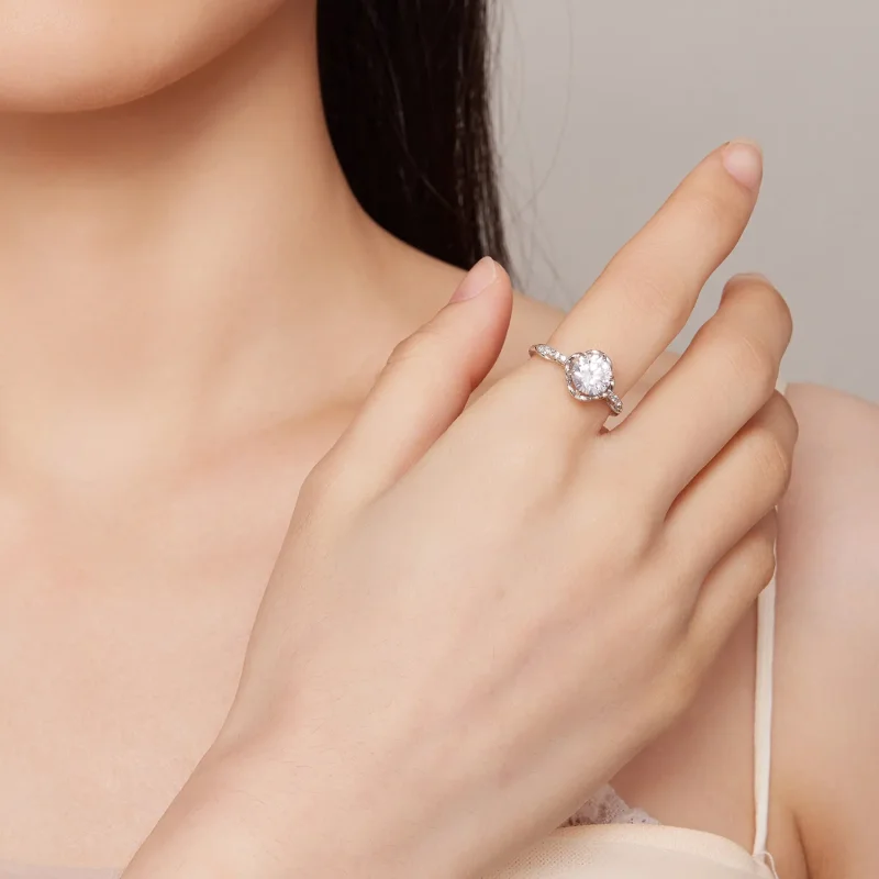 (image for) Pandora Style Romantic Rose Ring - BSR387 - View 5