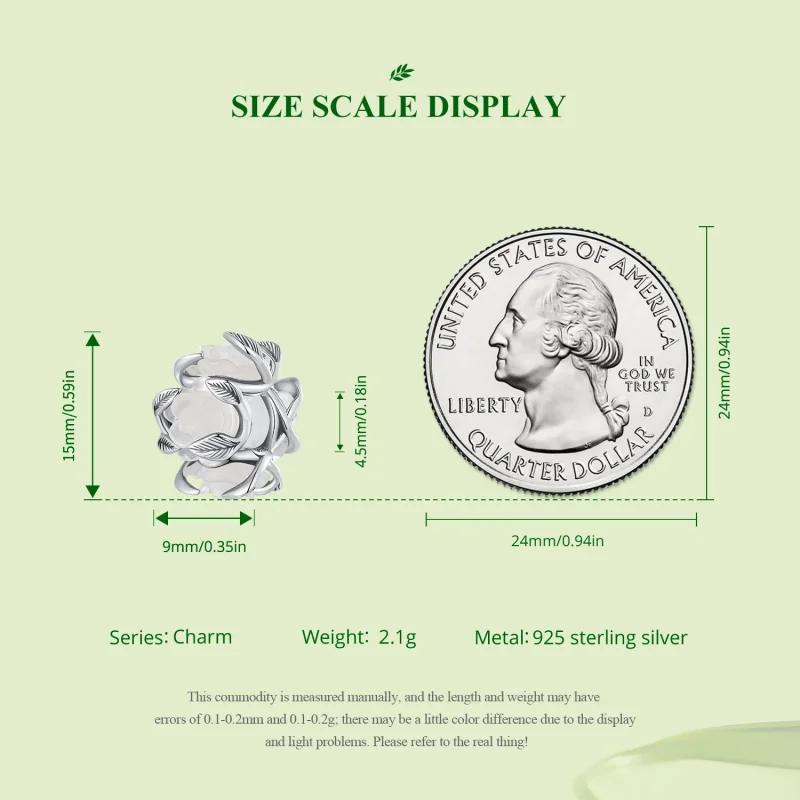 (image for) Pandora Style Rose Charm - SCC2602 - View 7