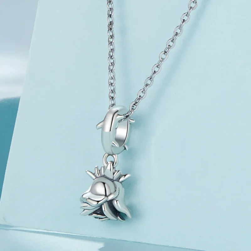 (image for) Pandora Style Rose Dangle - SCX142 - View 3