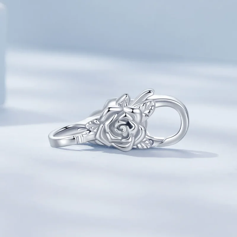 (image for) Pandora Style Rose Double Lobster Clasp - BSP024 - View 2