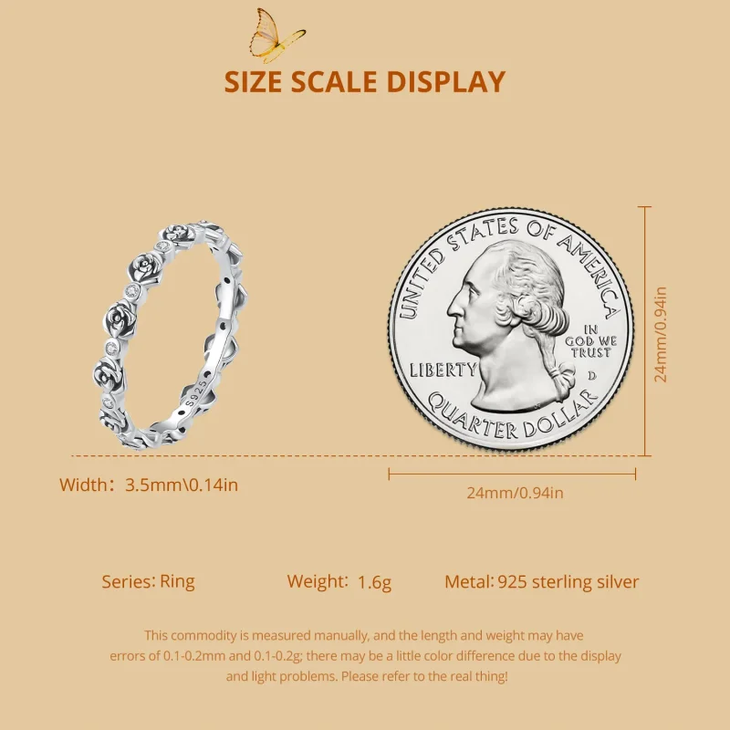 (image for) Pandora Style Rose Ring - SCR960 - View 6