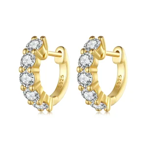 (image for) Pandora Style Shine Moissanite Hoop Earrings (includes one certificate) - MSE005-B