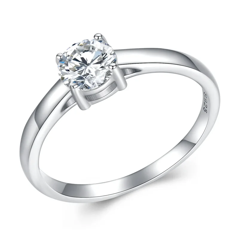 (image for) Pandora Style Shining Moissanite Ring (comes with one certificate) - MSR005 - Product Image