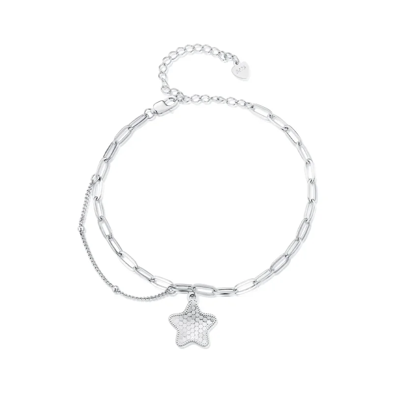 (image for) Pandora Style Shining Star Chain Bracelet - BSB137 - Product Image