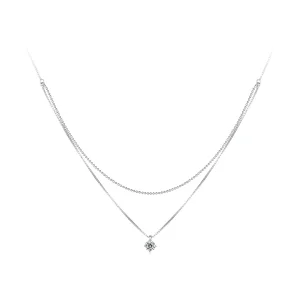 (image for) Pandora Style Shiny Double Layer Necklace - BSN358