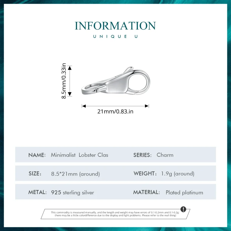 (image for) Pandora Style Simple Double Lobster Clasp - BSP025! - View 4