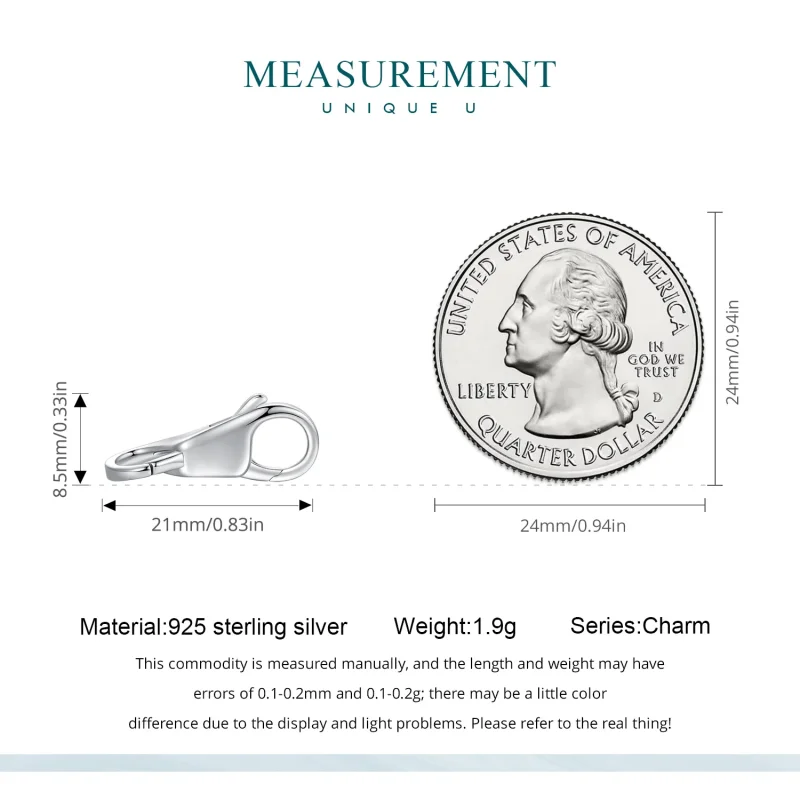 (image for) Pandora Style Simple Double Lobster Clasp - BSP025! - View 5