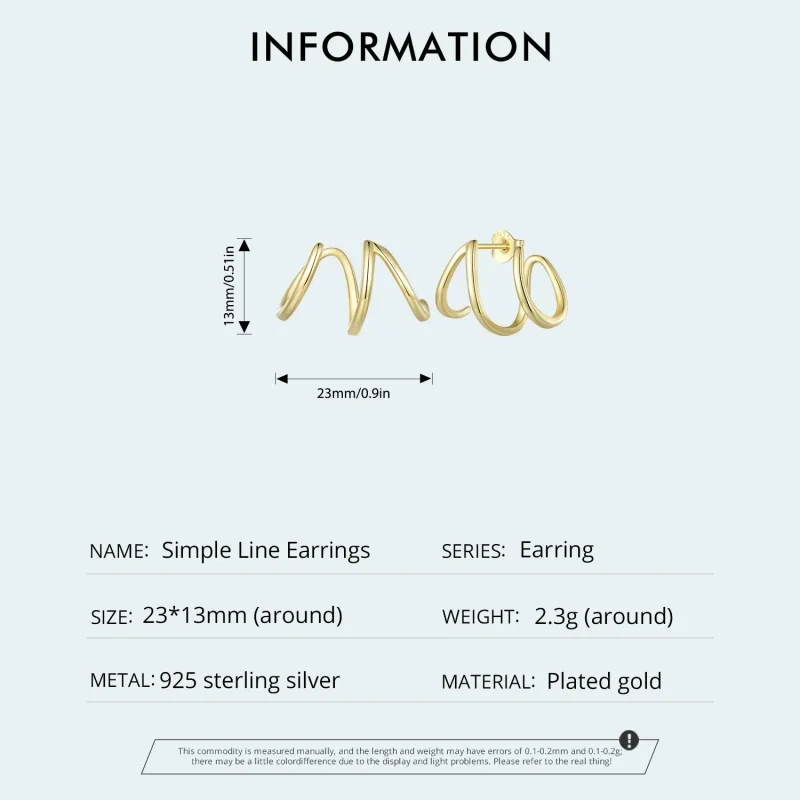 (image for) Pandora Style Simple Lines Stud Earrings - SCE986-B - View 5