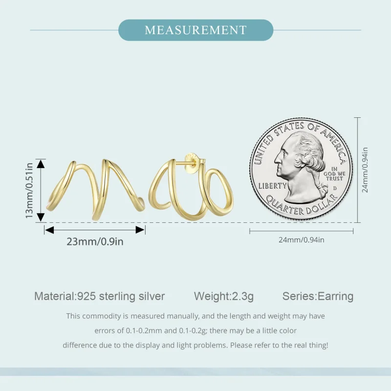 (image for) Pandora Style Simple Lines Stud Earrings - SCE986-B - View 6