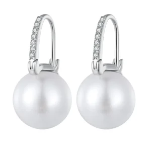 (image for) Pandora Style Simple Shell Beads Hoop Earrings - SCE1583