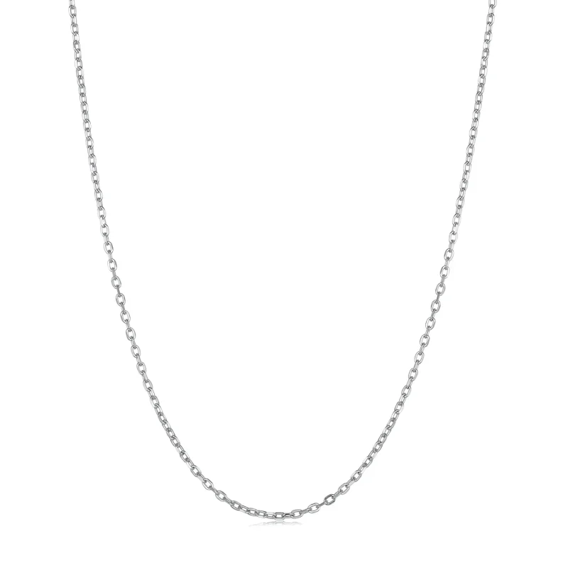(image for) Pandora Style Simple Silver Necklace - SCA018 - View 3