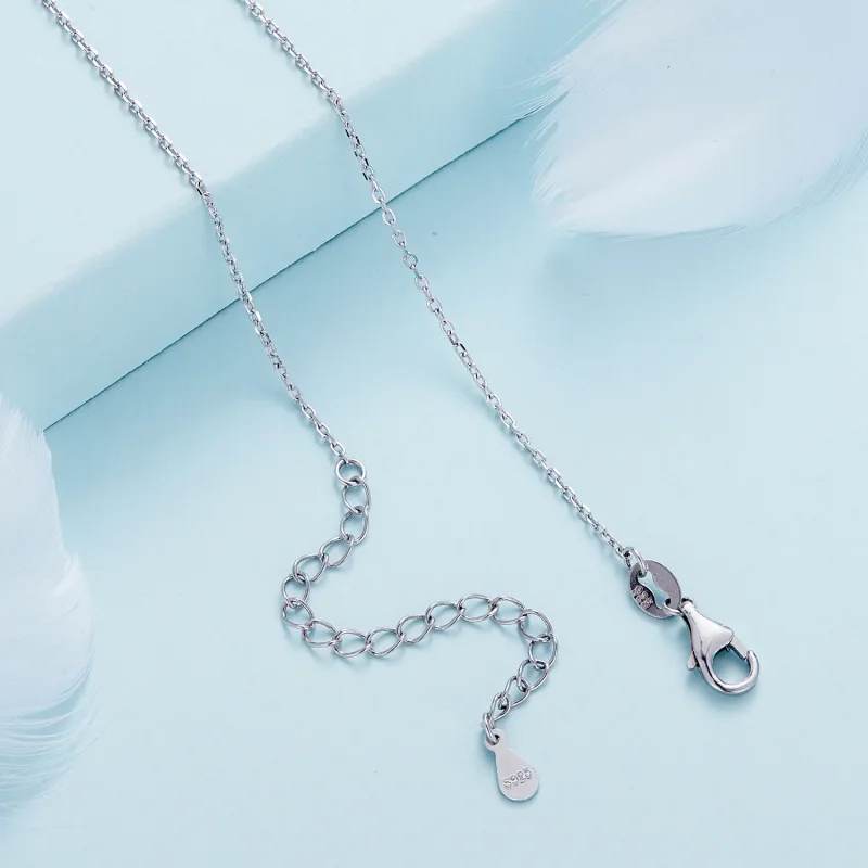 (image for) Pandora Style Simple Silver Necklace - SCA018 - View 5