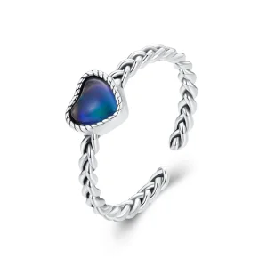 (image for) Pandora Style Simple Twist Heart-Shaped Ring - SCR956