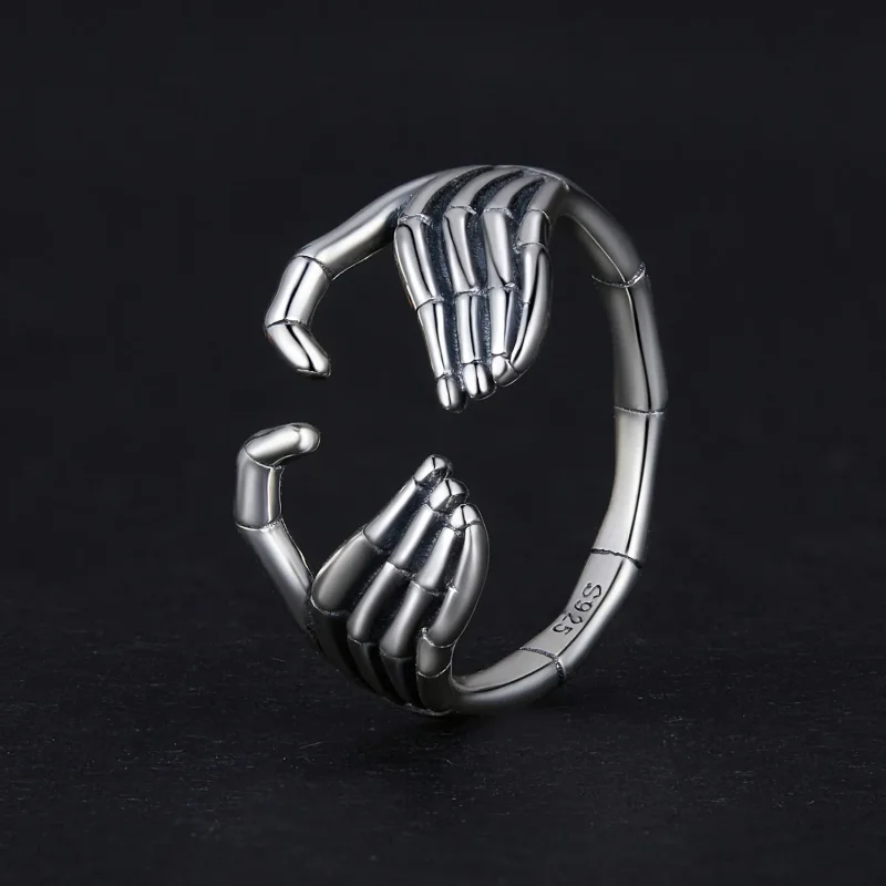 (image for) Pandora Style Skeleton Hand Ring - SCR971-E - View 2