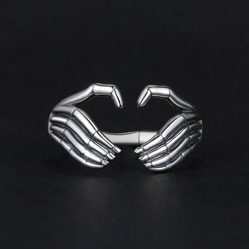 (image for) Pandora Style Skeleton Hand Ring - SCR971-E - View 3
