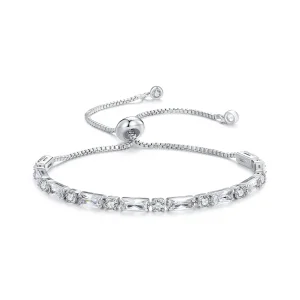 (image for) Pandora Style Sliding Bracelet adorned with Sparkling Zircon - YIB062