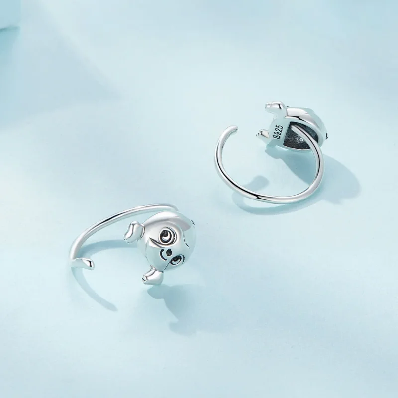 (image for) Pandora-style Sloth Stud Earrings - SCE1651 - View 4