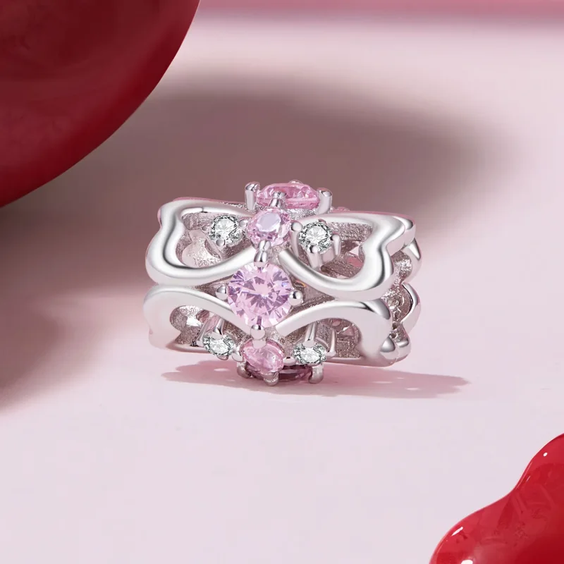 (image for) Pandora-style small waist charm in the shape of a heart - BSC924 - View 2