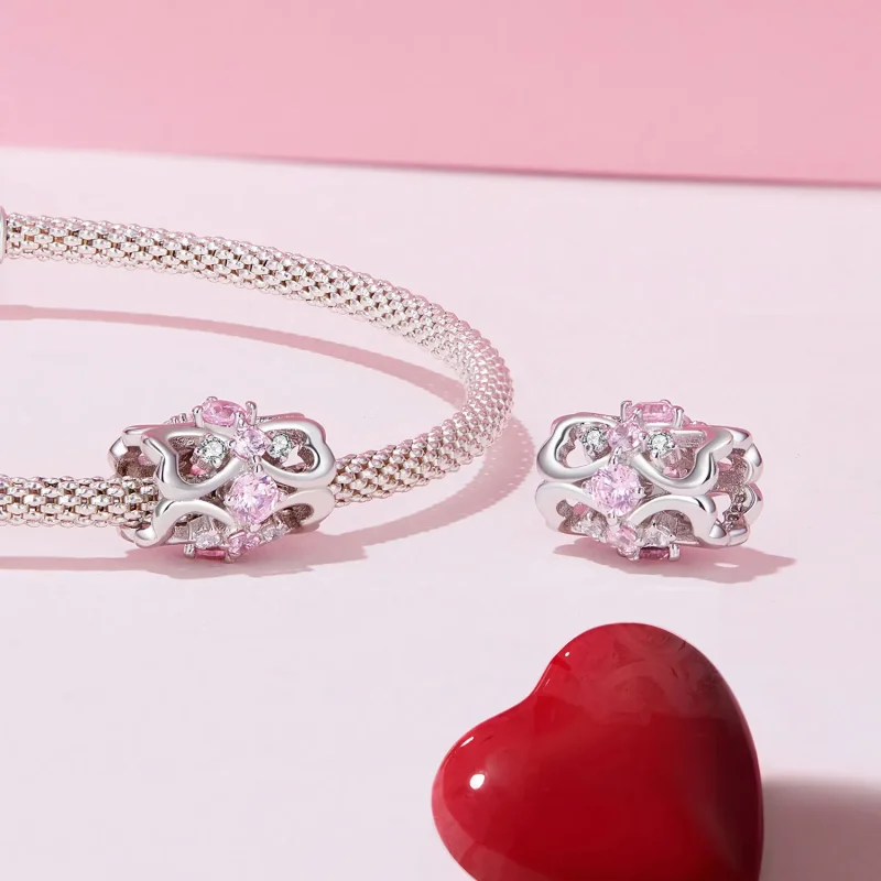 (image for) Pandora-style small waist charm in the shape of a heart - BSC924 - View 4