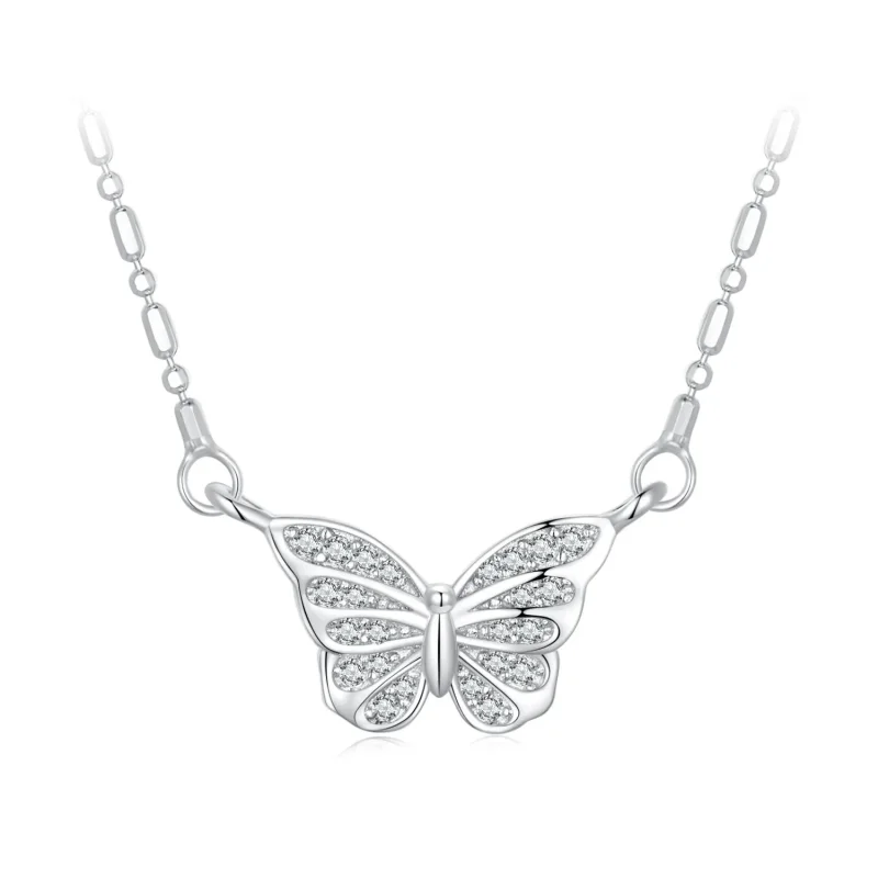 (image for) Pandora Style Smart Butterfly Necklace - BSN352 - Product Image