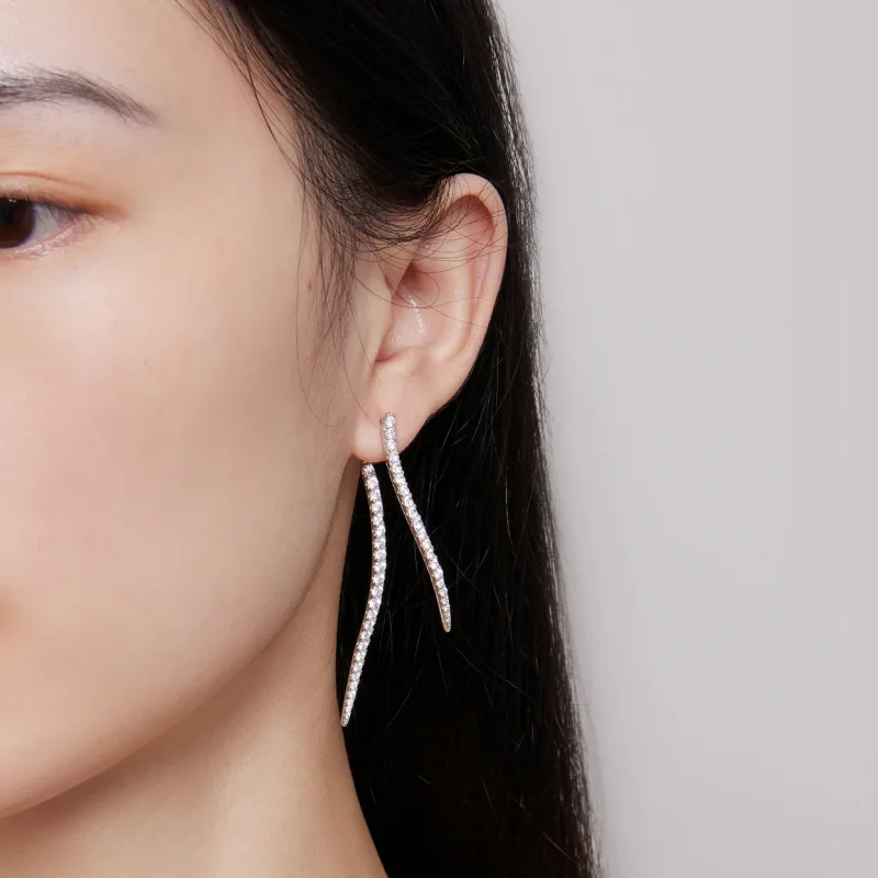 (image for) Pandora Style Smart Tassel Long Stud Earrings - YIE227 - View 6