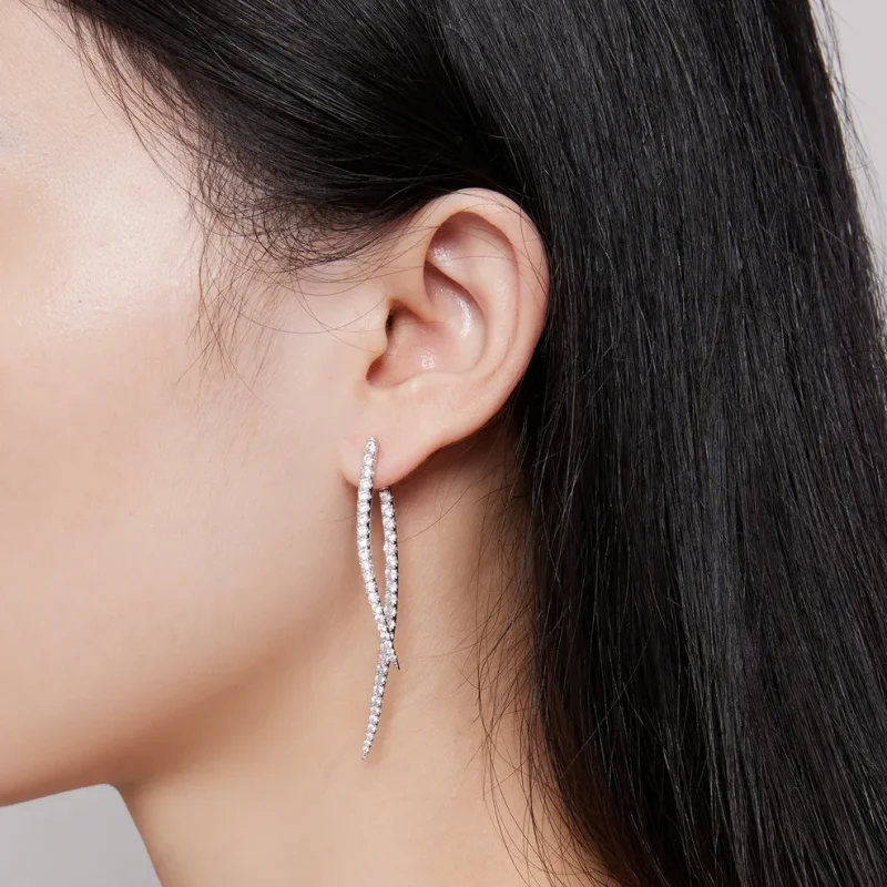 (image for) Pandora Style Smart Tassel Long Stud Earrings - YIE227 - View 7