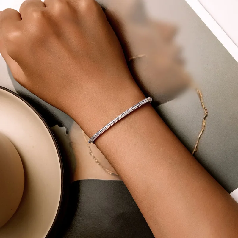 (image for) Pandora Style Snake Bone Chain Bracelet - BSB150 - View 3