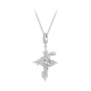 (image for) Pandora Style Snake Cross Necklace - SCN500