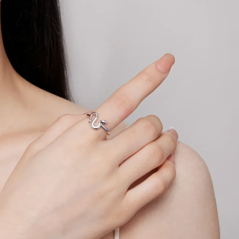 (image for) Pandora Style Snake Open Ring - SCR926 - View 6