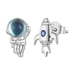 (image for) Pandora Style Spaceship Asymmetric Earrings - SCE1578