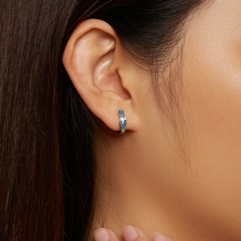 (image for) Pandora Style Sparkling Hoop Earrings - SCE1614 - View 7