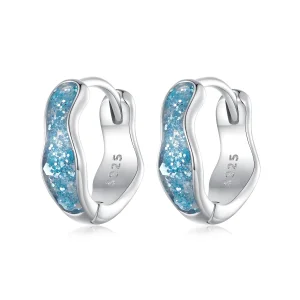 (image for) Pandora Style Sparkling Hoop Earrings - SCE1614
