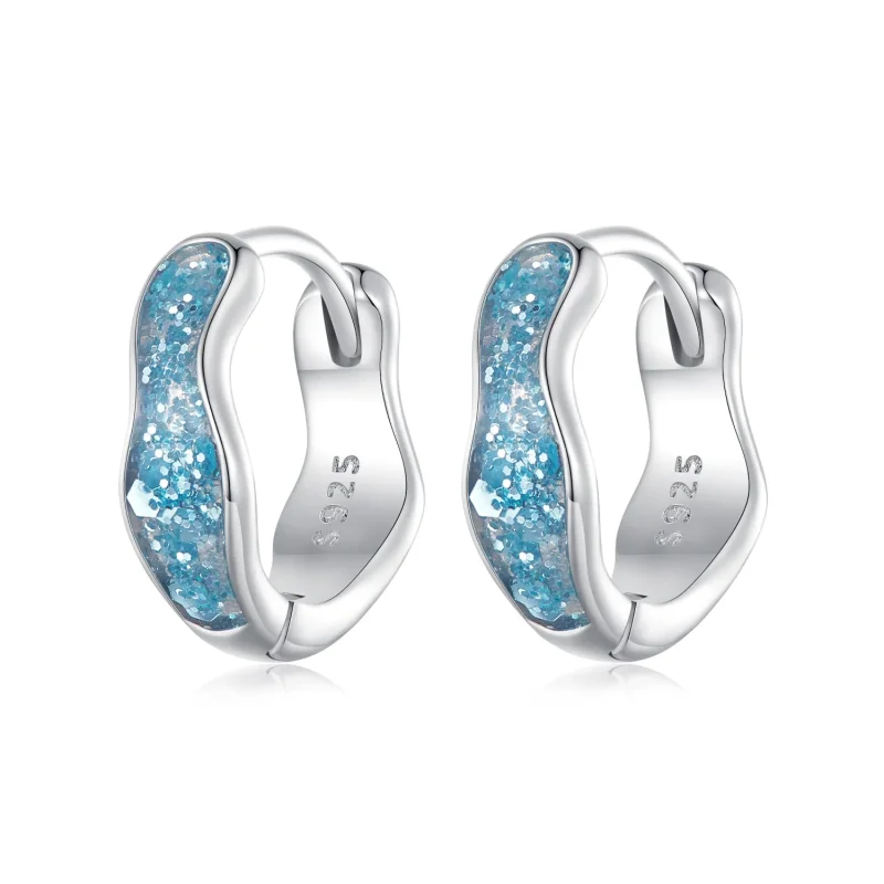 (image for) Pandora Style Sparkling Hoop Earrings - SCE1614 - Product Image
