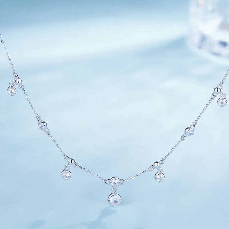 (image for) Pandora Style Sparkling Tassel Choker - BSN360 - View 2