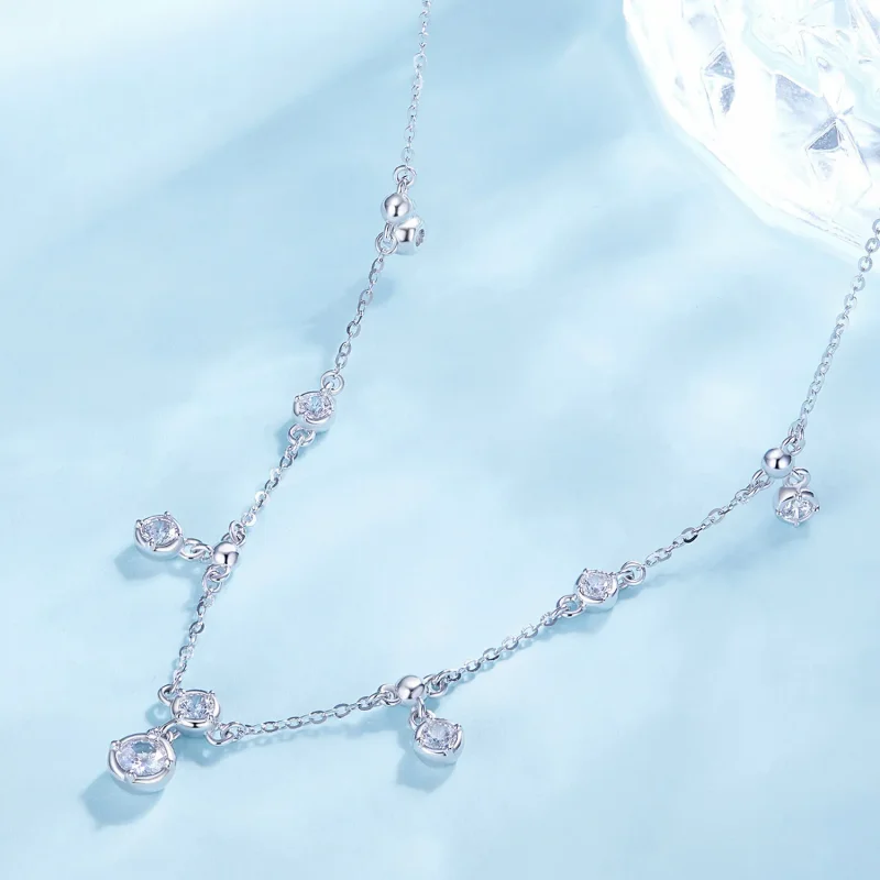 (image for) Pandora Style Sparkling Tassel Choker - BSN360 - View 3