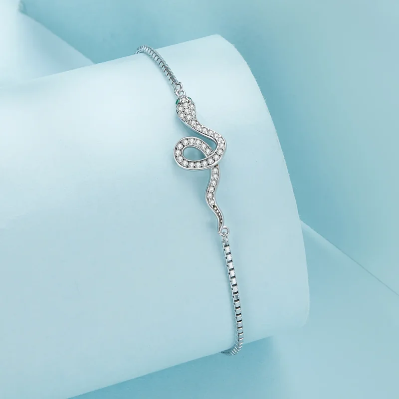 (image for) Pandora Style Spirit Snake Chain Bracelet - SCB261 - View 2
