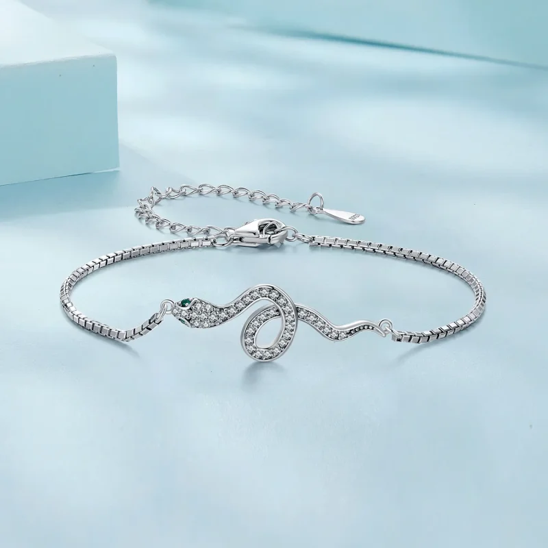 (image for) Pandora Style Spirit Snake Chain Bracelet - SCB261 - View 3
