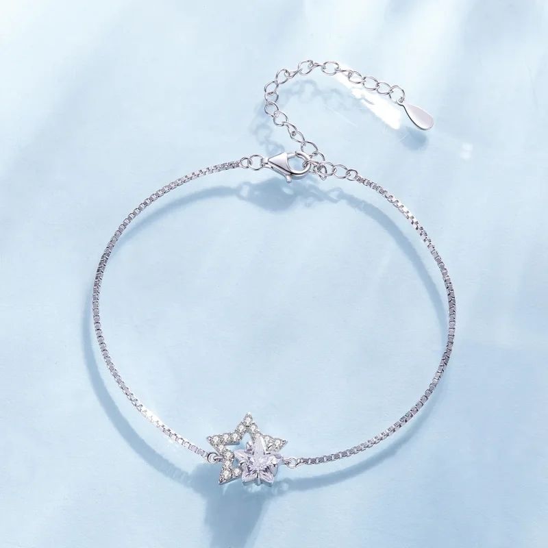 (image for) Pandora Style Star Chain Bracelet - BSB143 - View 3