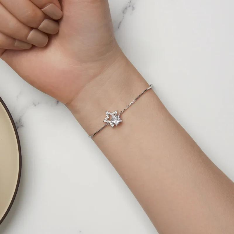 (image for) Pandora Style Star Chain Bracelet - BSB143 - View 6