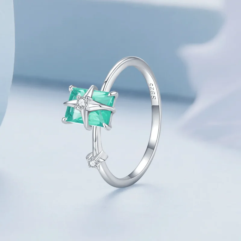 (image for) Pandora Style Star Glass Opening Ring - BSR416 - View 2