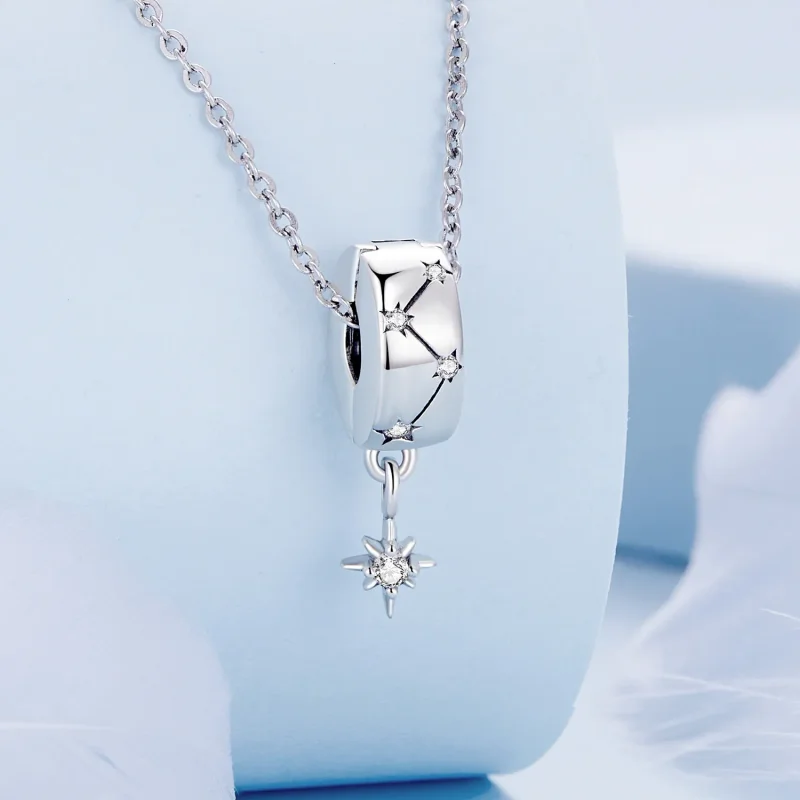 (image for) Pandora Style Starburst Circle Clip - BSC808! - View 2